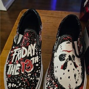 Vans Classic Slip-On in Black and Red